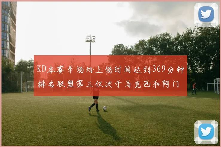 KD本赛季场均上场时间达到369分钟排名联盟第三仅次于马克西和阿门